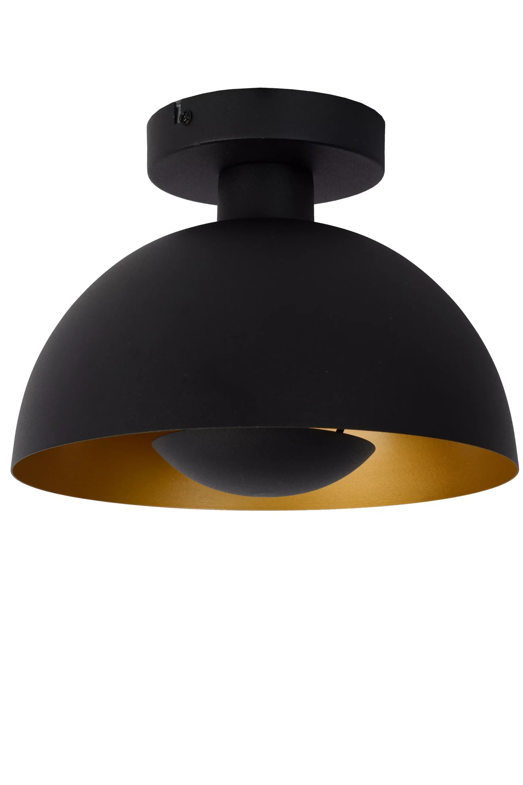 SIEMON - Plafonnière - Ø 25 cm - 1xE27 - Zwart*Lucide Online