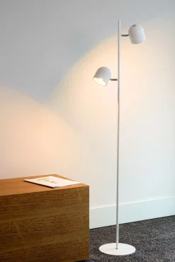 SKANSKA - Vloerlamp - LED Dimb. - 2x5W 3000K - Wit*Lucide Flash Sale