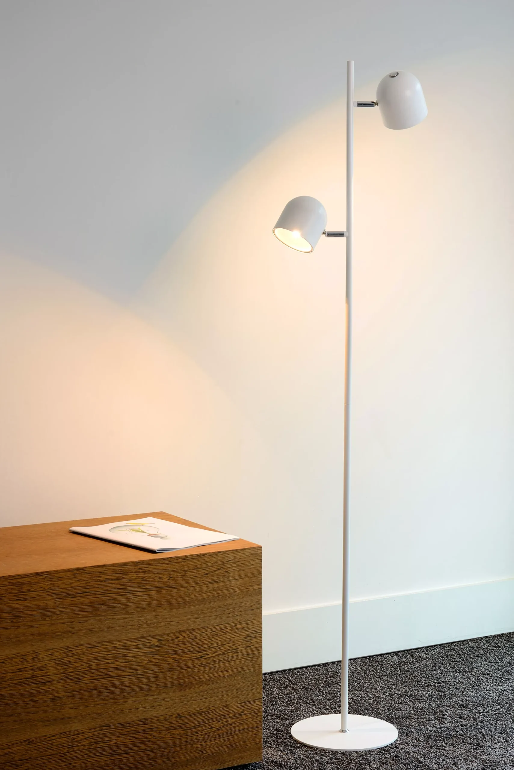 SKANSKA - Vloerlamp - LED Dimb. - 2x5W 3000K - Wit*Lucide Flash Sale