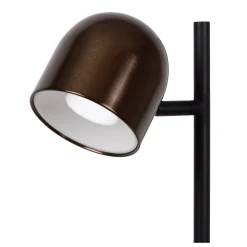 SKANSKA RECH - Oplaadbare Vloerlamp Binnen/Buiten - Accu/Batterij - Ø 23 cm - LED Dimb. - CCT - 1x3W 3000K/6000K - IP44 - Koffie*Lucide Best