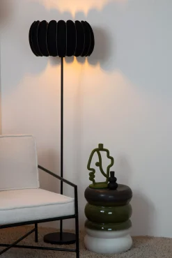 SPENCER - Vloerlamp - Ø 40 cm - 1xE27 - Zwart*Lucide Outlet