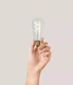 ST64 - Filament lamp - Ø 6,4 cm - LED Dimb. - E27 - 1x4,9W 2700K - Transparant*Lucide Outlet