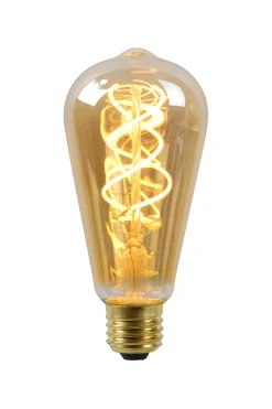 ST64 - Filament lamp - Ø 6,4 cm - LED Dimb. - E27 - 1x4,9W 2200K - Amber*Lucide Clearance