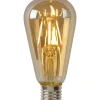 ST64 - Filament lamp - Ø 6,4 cm - LED Dimb. - E27 - 1x5W 2700K - Amber*Lucide Outlet