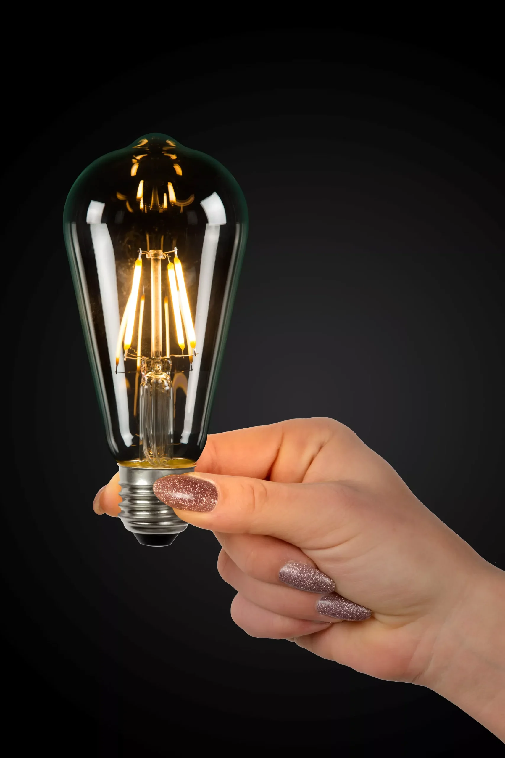 ST64 Class A - Filament lamp - Ø 6,4 cm - LED - E27 - 1x7W 2700K - Transparant*Lucide Store
