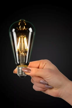 ST64 Class B - Filament lamp - Ø 6,4 cm - LED Dimb. - E27 - 1x7W 2700K - Transparant*Lucide Hot