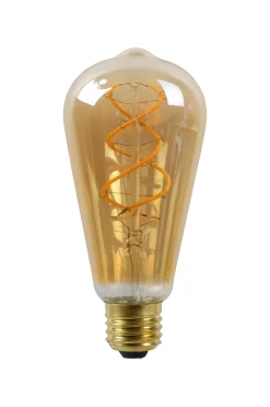 ST64 TWILIGHT SENSOR - Filament lamp - Ø 6,4 cm - LED - E27 - 1x4W 2200K - Dag/nacht sensor - Amber*Lucide Shop