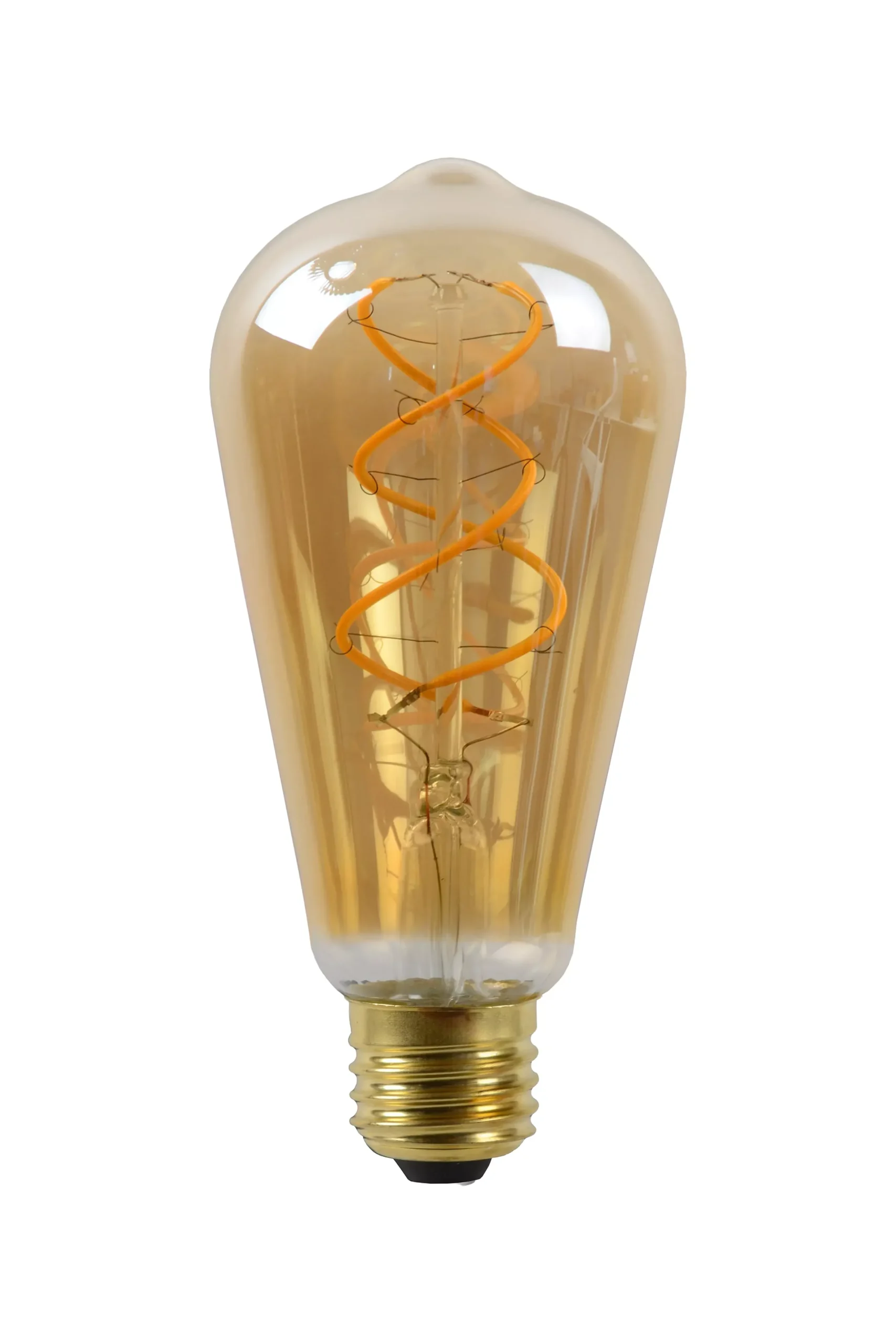 ST64 TWILIGHT SENSOR - Filament lamp - Ø 6,4 cm - LED - E27 - 1x4W 2200K - Dag/nacht sensor - Amber*Lucide Shop
