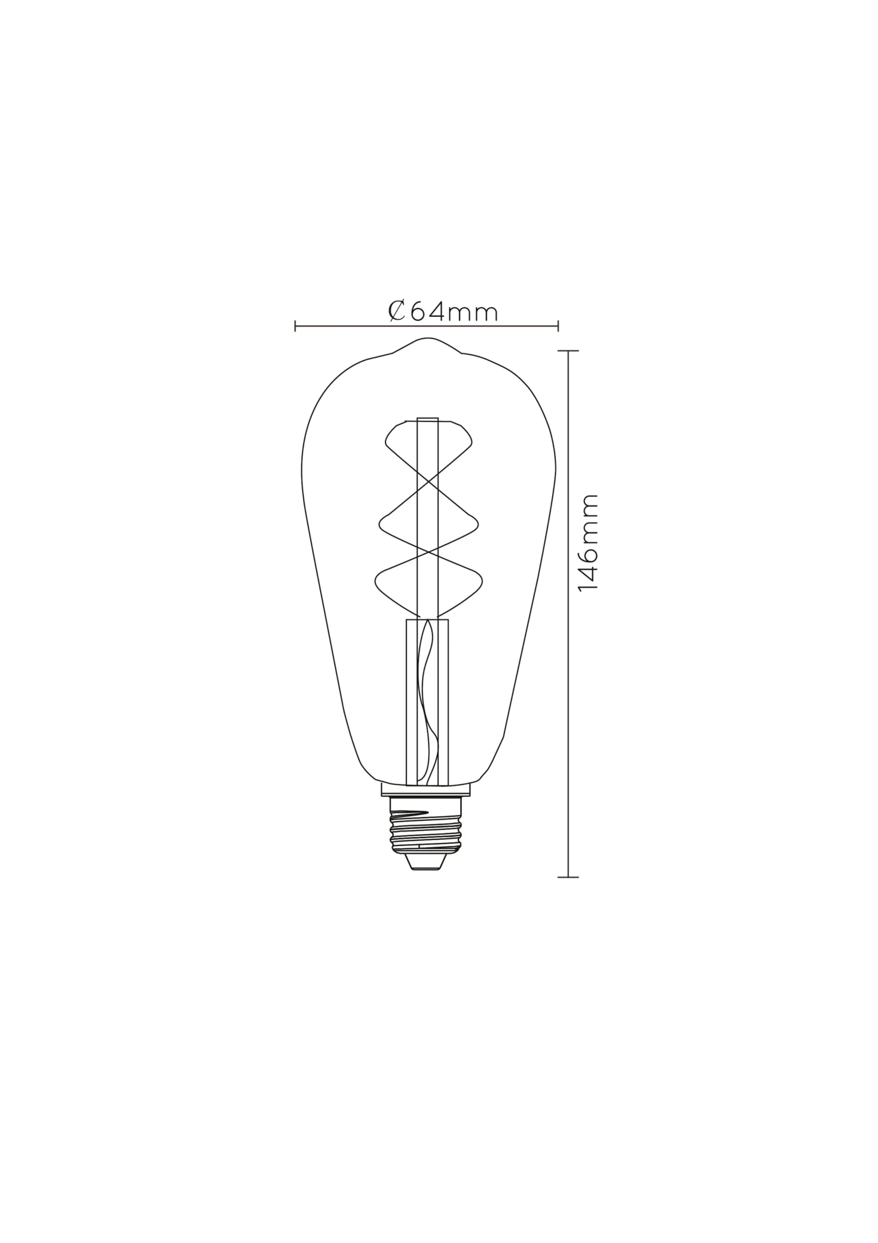 ST64 TWILIGHT SENSOR - Filament lamp - Ø 6,4 cm - LED - E27 - 1x4W 2200K - Dag/nacht sensor - Amber*Lucide Shop