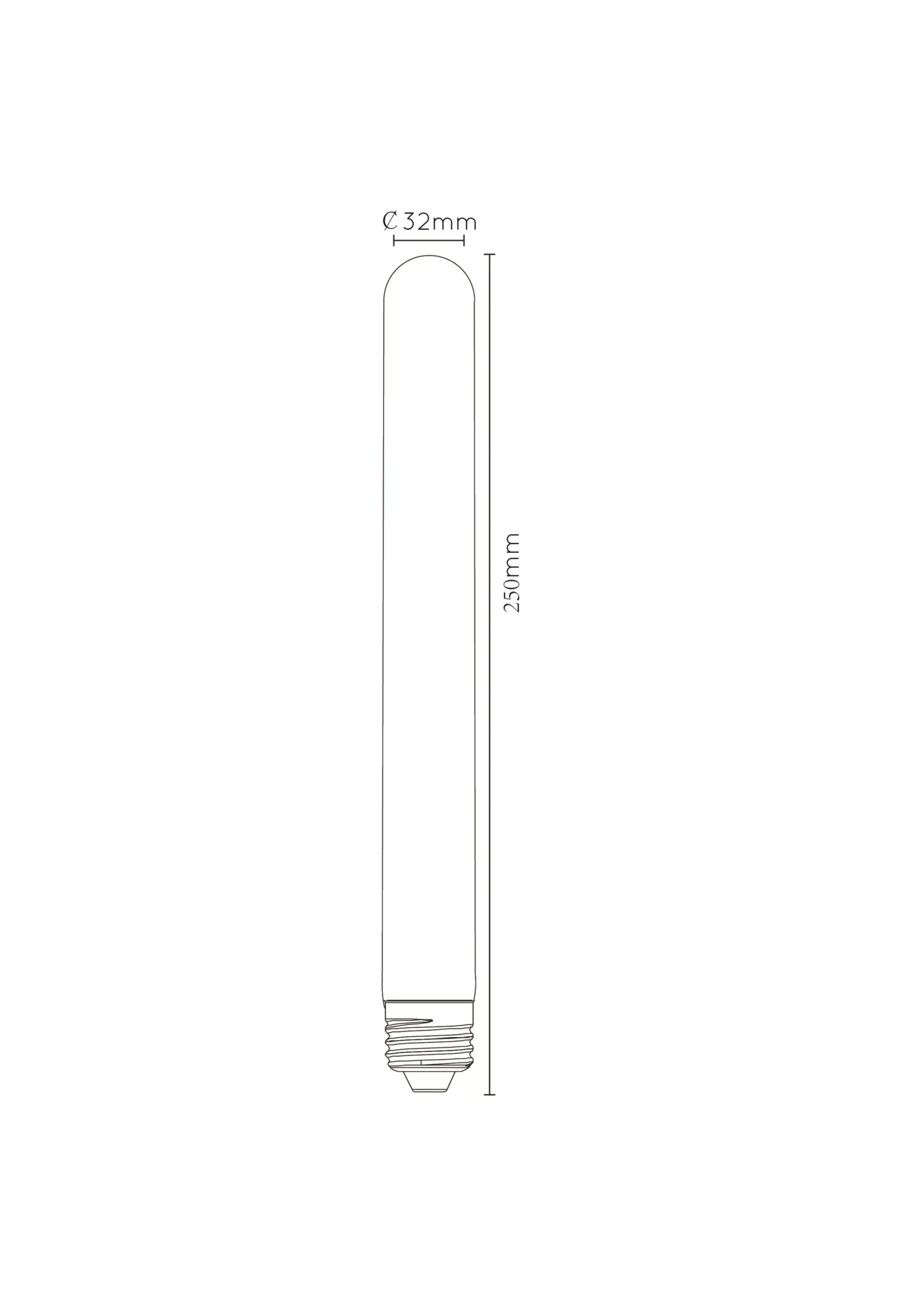 T32 - Filament lamp - Ø 3,2 cm - LED Dimb. - E27 - 1x4,9W 2200K - Amber*Lucide Fashion