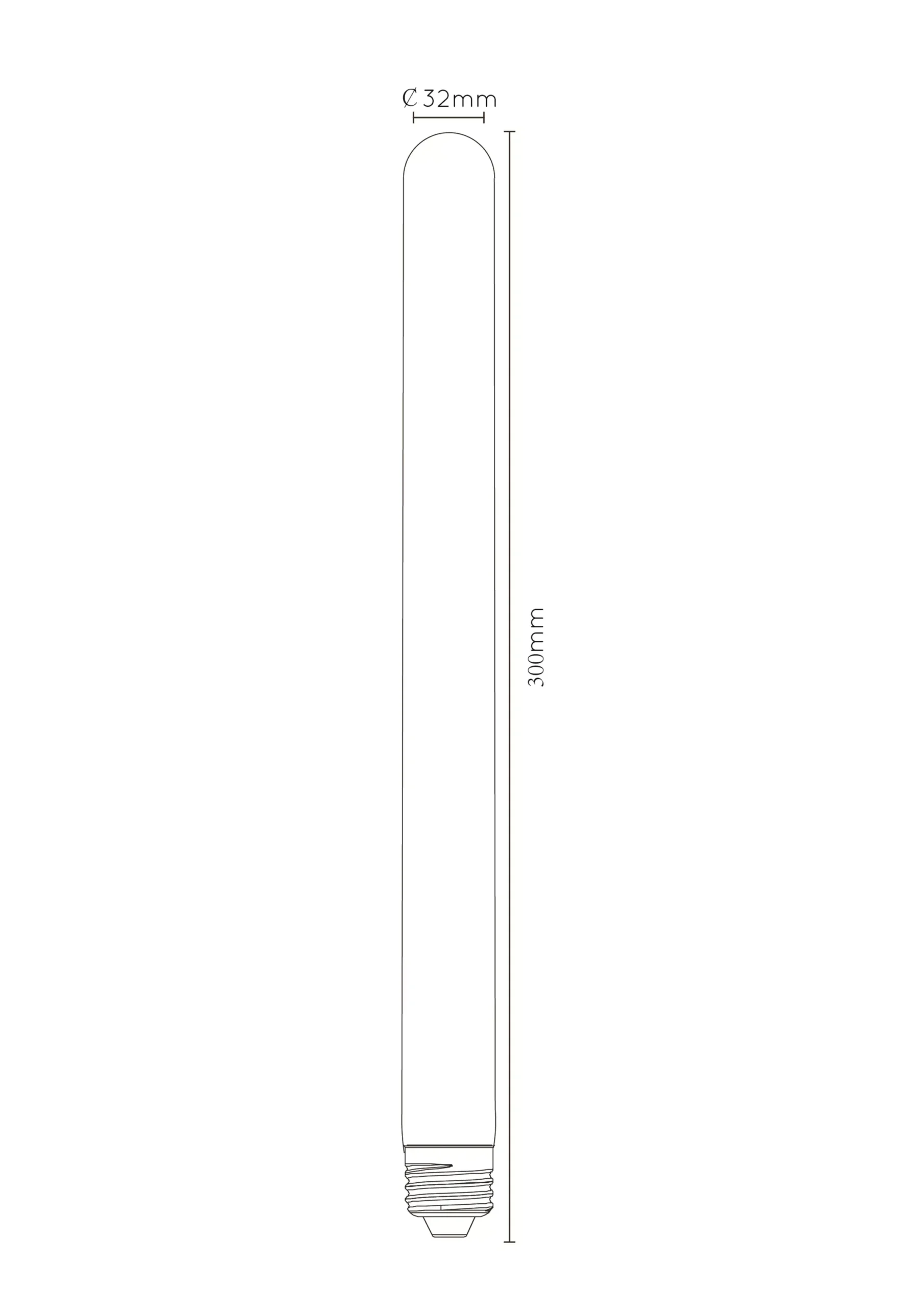 T32 - Filament lamp - Ø 3,2 cm - LED Dimb. - E27 - 1x4,9W 2200K - Amber*Lucide Clearance
