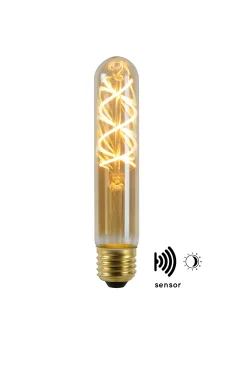 T32 TWILIGHT SENSOR - Filament lamp - Ø 3 cm - LED - E27 - 1x4W 2200K - Dag/nacht sensor - Amber*Lucide Discount