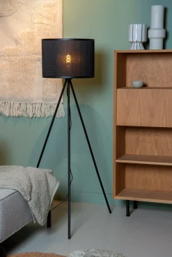 TAGALOG - Vloerlamp - Ø 55 cm - 1xE27 - Zwart*Lucide Cheap