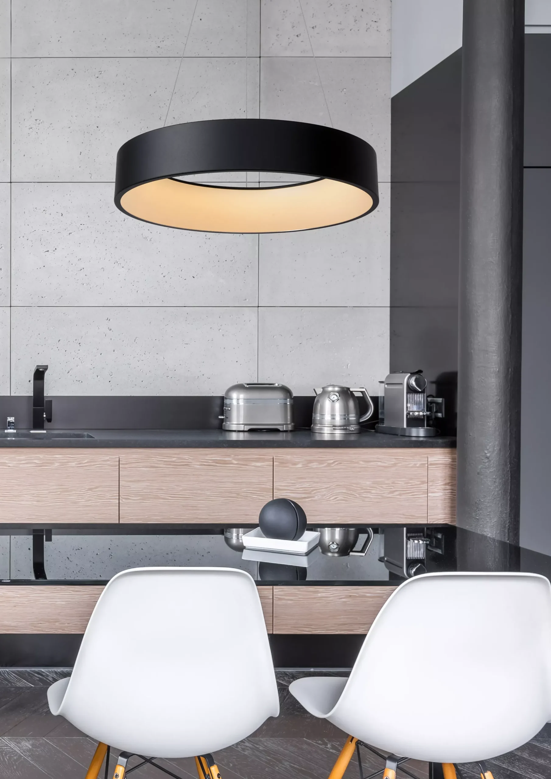 TALOWE LED - Hanglamp - Ø 60 cm - LED Dimb. - 1x39W 3000K - Zwart*Lucide Cheap