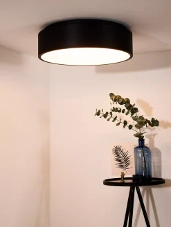 TALOWE LED - Plafonnière - Ø 45,5 cm - LED Dimb. - 1x30W 3000K - Zwart*Lucide Best