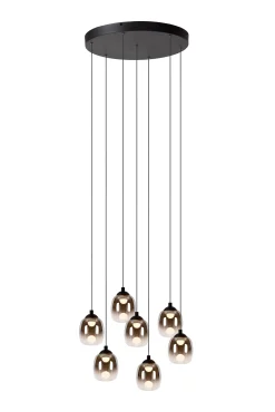 TAMINO - Hanglamp - Ø 52 cm - LED Dimb. - 7x7W 3000K - Zwart*Lucide Shop