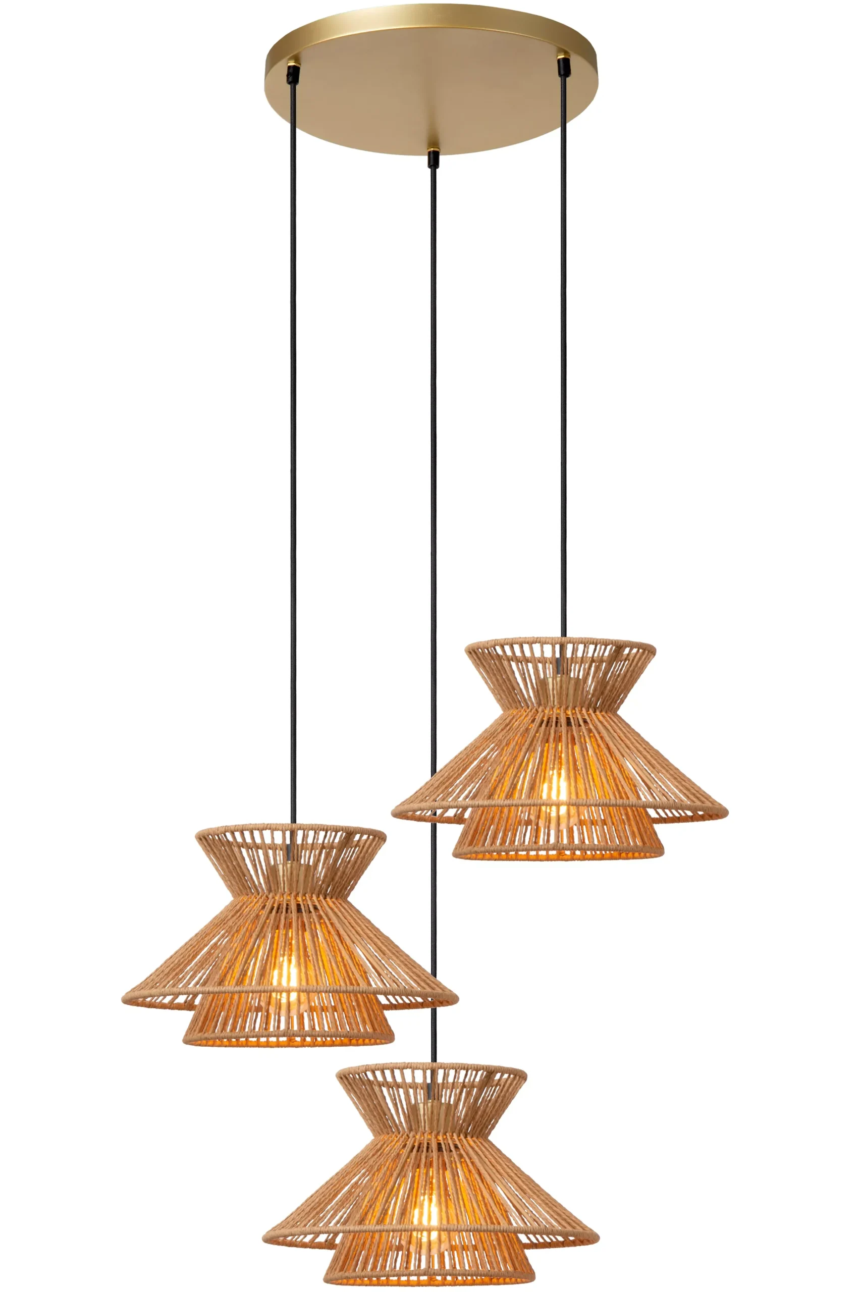 TASMAN - Hanglamp - 3xE27 - Naturel*Lucide Shop