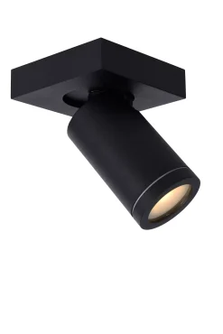 TAYLOR - Plafondspot Badkamer - LED Dim to warm - GU10 - 1x5W 2200K/3000K - IP44 - Zwart*Lucide Online