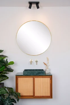 TAYLOR - Plafondspot Badkamer - LED Dim to warm - GU10 - 2x5W 2200K/3000K - IP44 - Zwart*Lucide Best Sale
