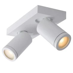 TAYLOR - Plafondspot Badkamer - LED Dim to warm - GU10 - 2x5W 2200K/3000K - IP44 - Wit*Lucide Hot
