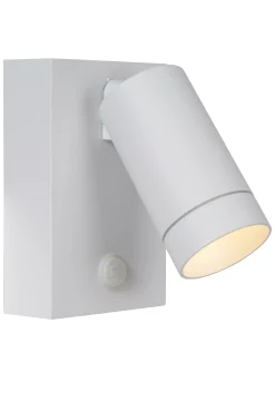 TAYLOR - Wandspot / Wandlamp Binnen/Buiten - 1xGU10 - IP54 - Beweging & dag/nacht sensor - Wit*Lucide Hot