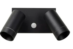TAYLOR - Wandspot / Wandlamp Binnen/Buiten - 2xGU10 - IP54 - Beweging & dag/nacht sensor - Zwart*Lucide Best Sale