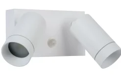 TAYLOR - Wandspot / Wandlamp Binnen/Buiten - 2xGU10 - IP54 - Beweging & dag/nacht sensor - Wit*Lucide Cheap