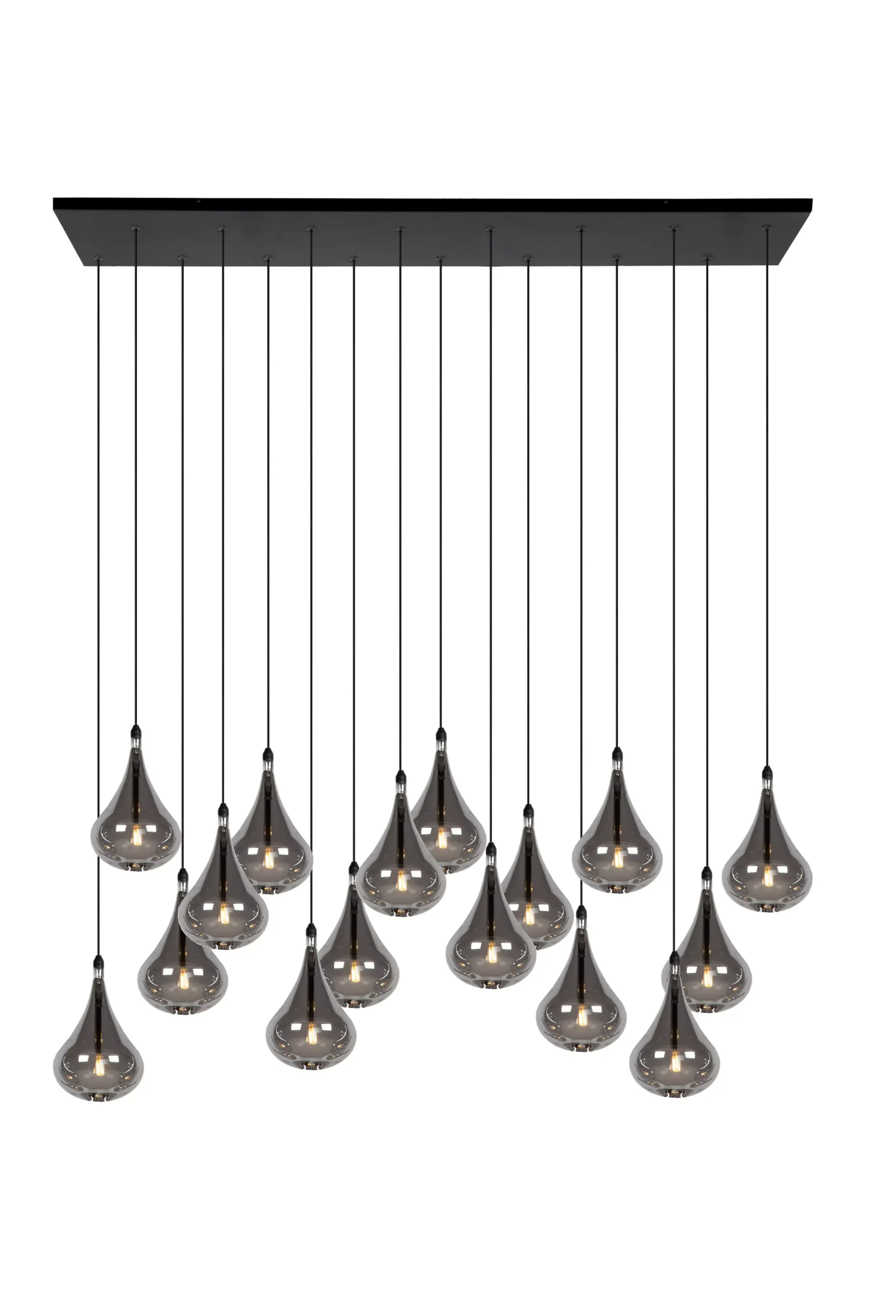 TEARS - Hanglamp - LED Dimb. - G4 - 16x1,5W 3000K - Zwart*Lucide Flash Sale