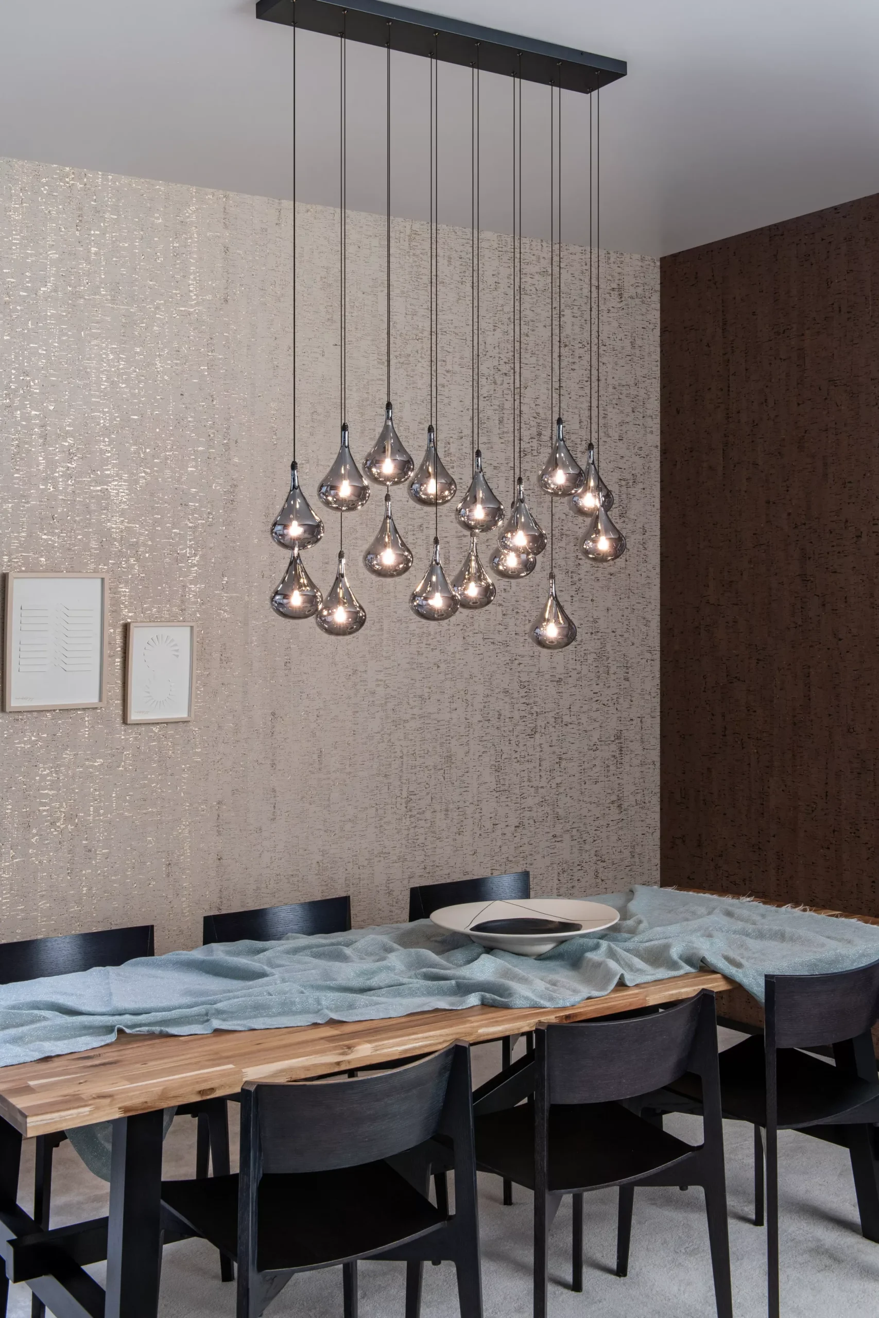 TEARS - Hanglamp - LED Dimb. - G4 - 16x1,5W 3000K - Zwart*Lucide Flash Sale