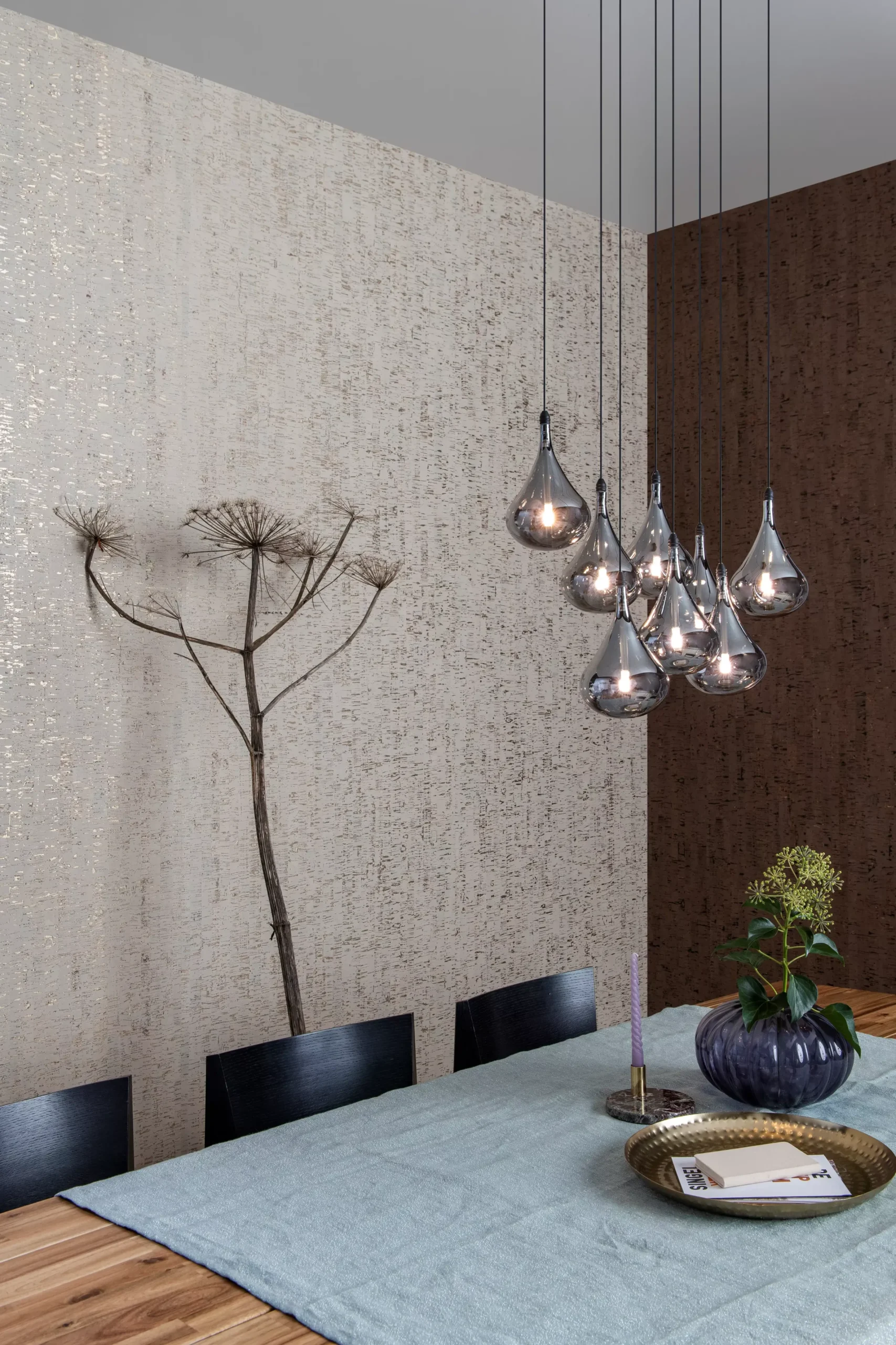 TEARS - Hanglamp - LED Dimb. - G4 - 8x1,5W 3000K - Zwart*Lucide Store