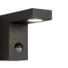 TEXAS-IR - Wandspot / Wandlamp Binnen/Buiten - LED - 1x7W 3000K - IP54 - Beweging & dag/nacht sensor (uitschakelbaar) - Antraciet*Lucide Store