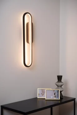 THELMA - Wandlamp - LED Dimb. - 1x24W 2700K - Zwart*Lucide Sale