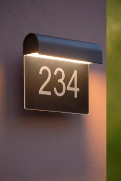 THESI LED - Wandlamp Binnen/Buiten - LED - 1x8W 3000K - IP54 - Zwart*Lucide Shop
