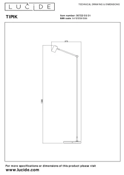 TIPIK - Oplaadbare Vloerlamp - Accu/Batterij - LED 3 StepDim - 1x3W 2700K - Wit*Lucide Fashion