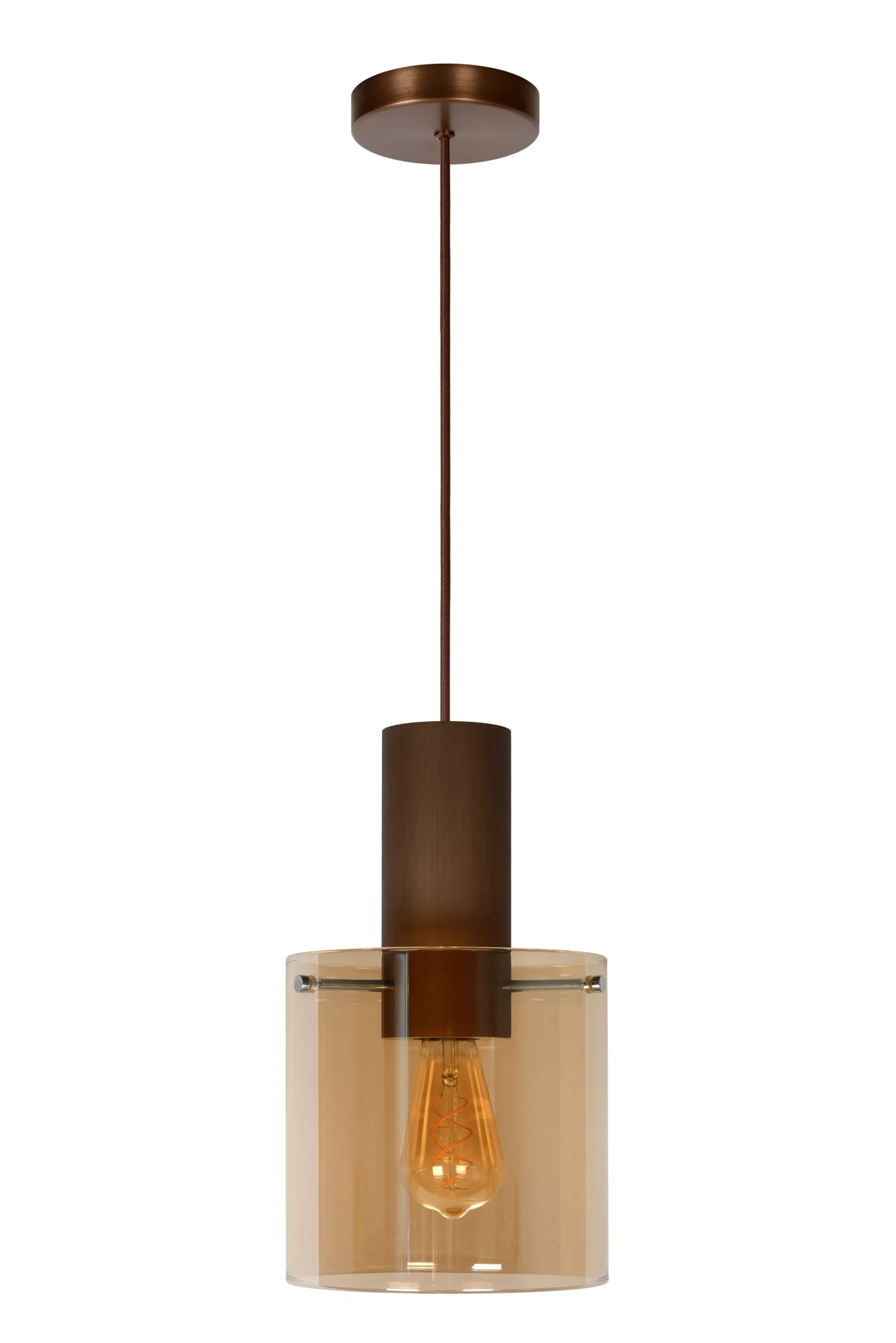 TOLEDO - Hanglamp - Ø 20 cm - 1xE27 - Amber*Lucide Cheap