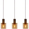 TOLEDO - Hanglamp - Ø 20 cm - 3xE27 - Amber*Lucide Fashion