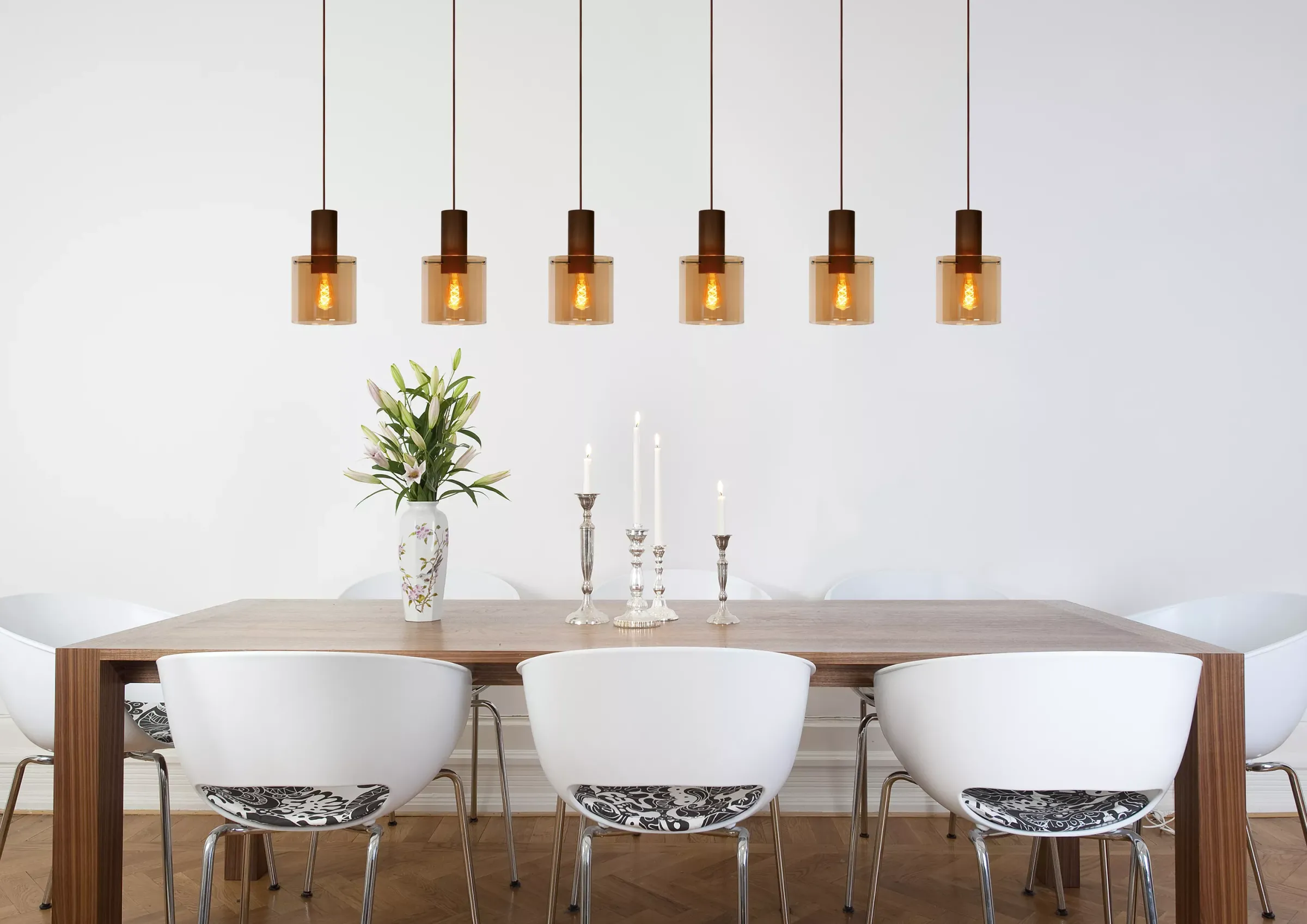 TOLEDO - Hanglamp - Ø 20 cm - 3xE27 - Amber*Lucide Fashion