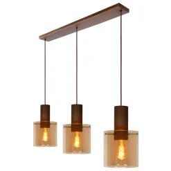 TOLEDO - Hanglamp - Ø 20 cm - 3xE27 - Amber*Lucide Fashion