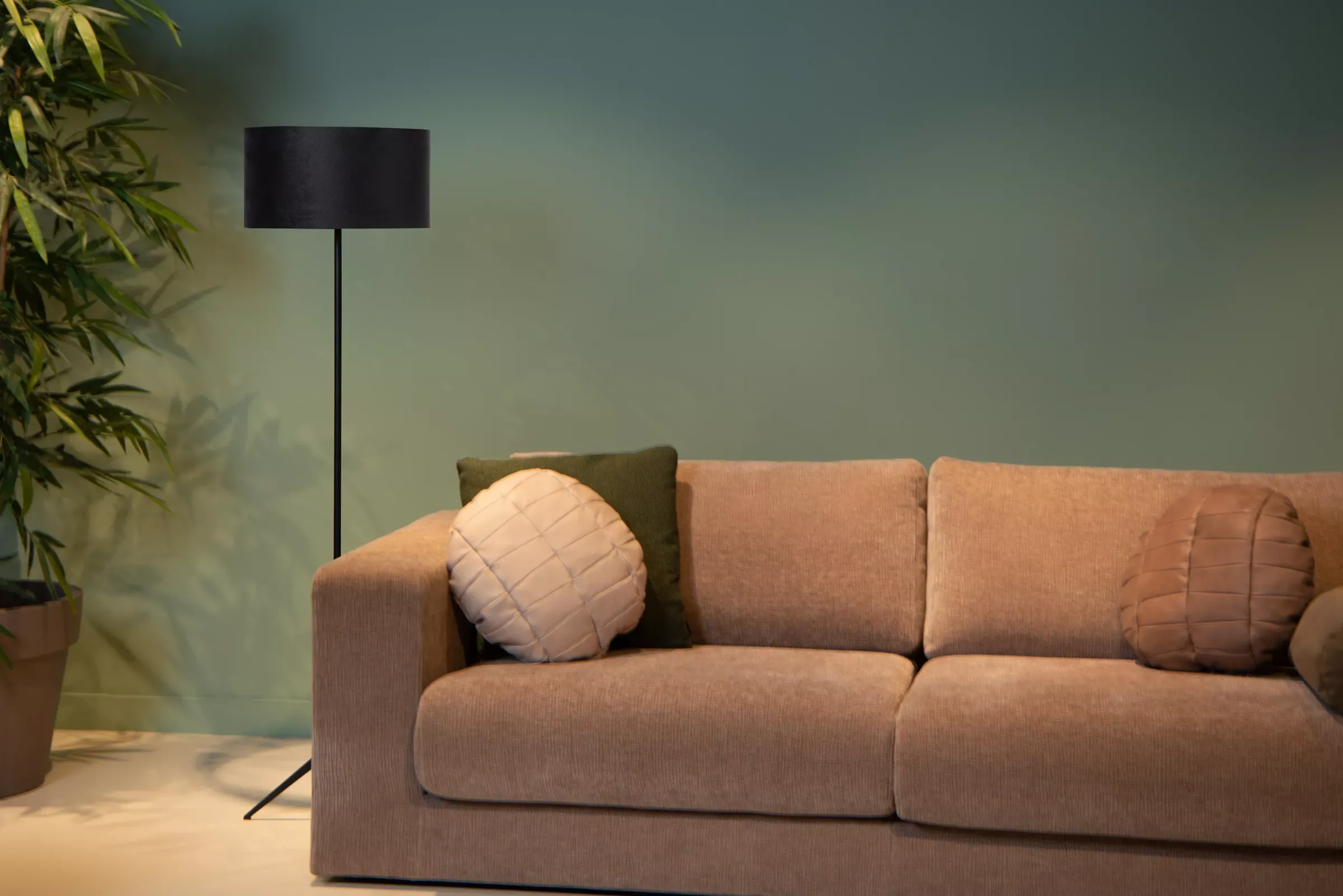 TONDO - Vloerlamp - Ø 38 cm - 1xE27 - Zwart*Lucide Online