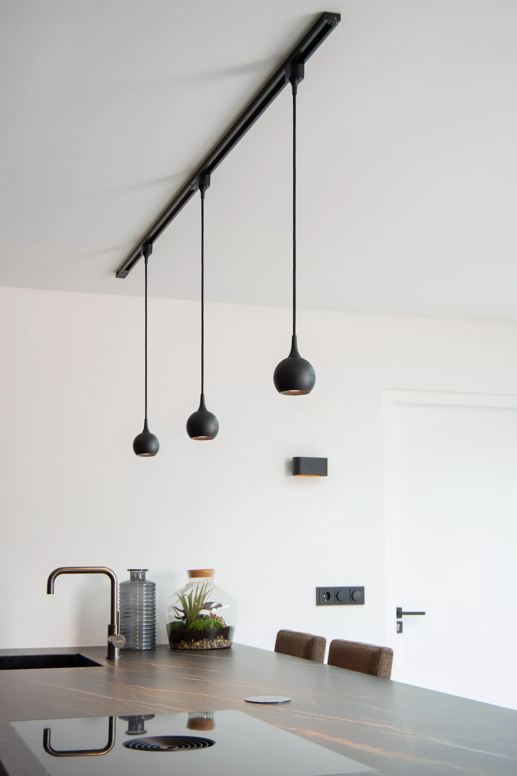 TRACK FAVORI Hanglamp - 1-fase Railsysteem / Railverlichting - 1xGU10 - Zwart (Uitbreiding)*Lucide Best Sale