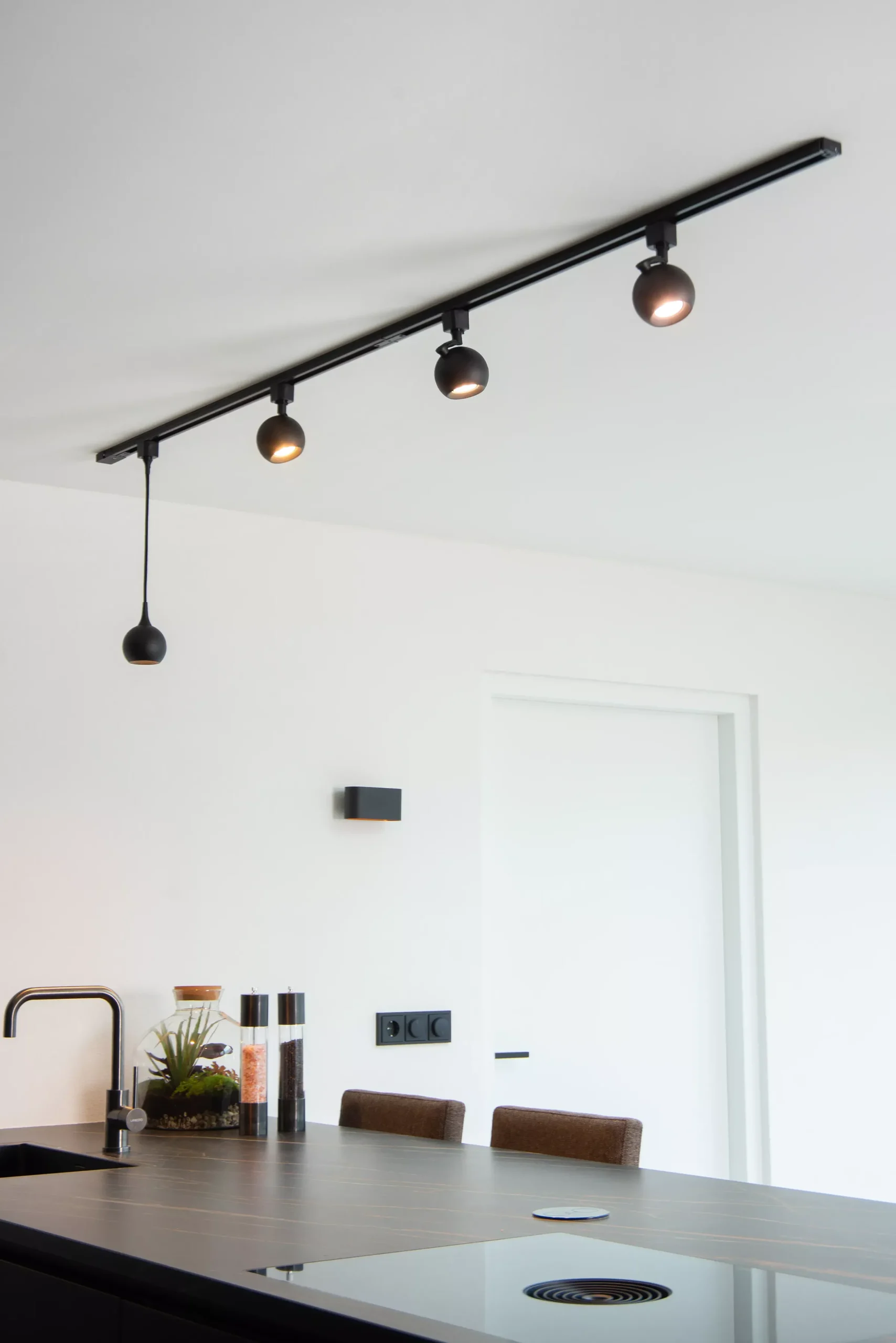 TRACK FAVORI Railspot - 1-fase Railsysteem / Railverlichting - 1xGU10 - Zwart (Uitbreiding)*Lucide Fashion