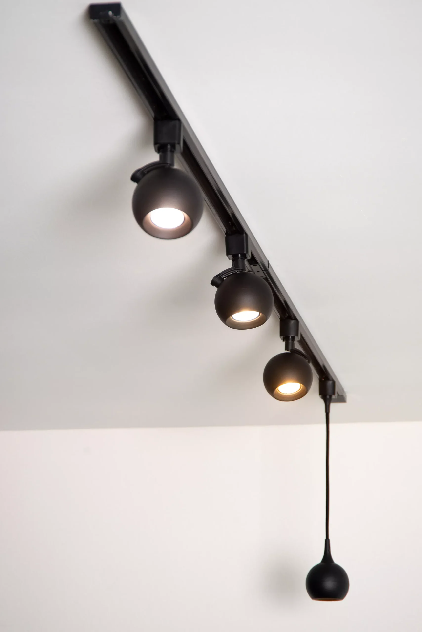 TRACK FAVORI Railspot - 1-fase Railsysteem / Railverlichting - 1xGU10 - Zwart (Uitbreiding)*Lucide Fashion