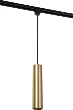 TRACK FLORIS Hanglamp - 1-fase Railsysteem / Railverlichting - 1xGU10 - Mat Goud / Messing (Uitbreiding)*Lucide Cheap