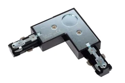TRACK L-koppelstuk - 1-fase Railsysteem / Railverlichting - Links - Zwart (Uitbreiding)*Lucide New