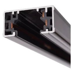 TRACK Opbouwrail - 1-fase Railsysteem / Railverlichting - 1 meter- Zwart (Uitbreiding)*Lucide Discount