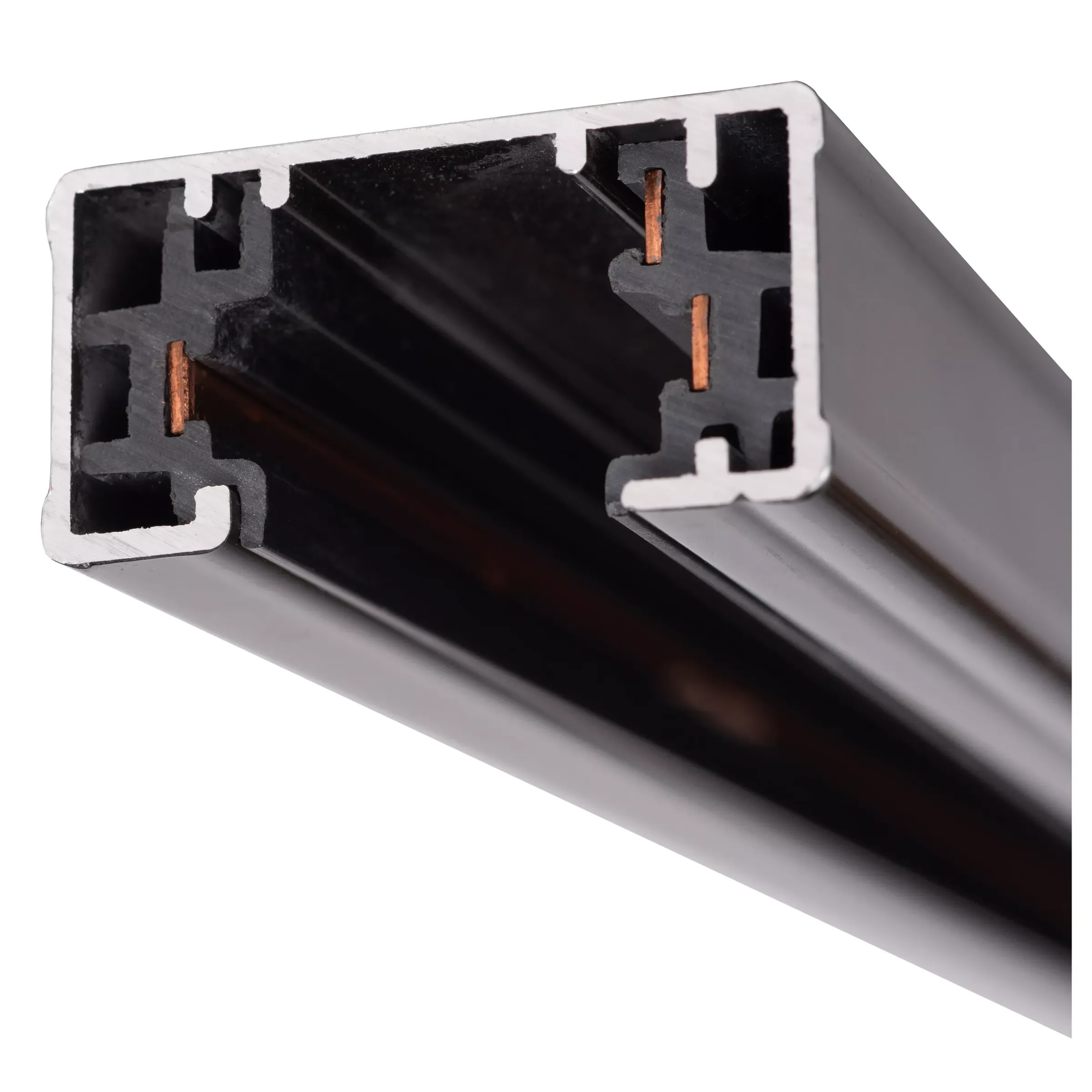 TRACK Opbouwrail - 1-fase Railsysteem / Railverlichting - 1 meter- Zwart (Uitbreiding)*Lucide Discount