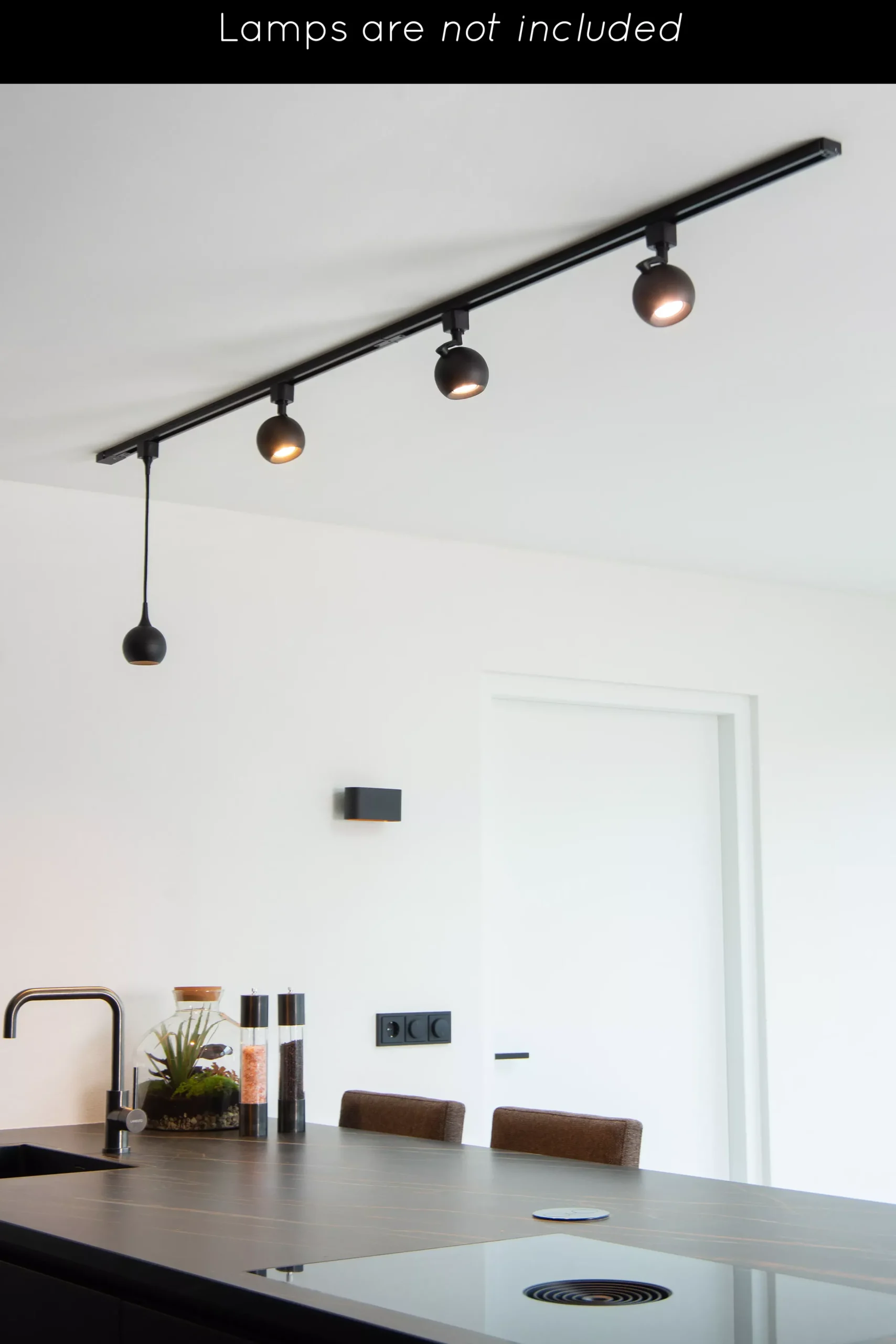 TRACK Starterset - 1-fase Railsysteem / Railverlichting - 2 meter - Zwart*Lucide Best