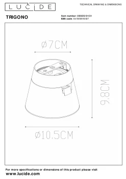 TRIGONO - Plafondspot - Ø 10,5 cm - 1xGU10 - Wit*Lucide Store