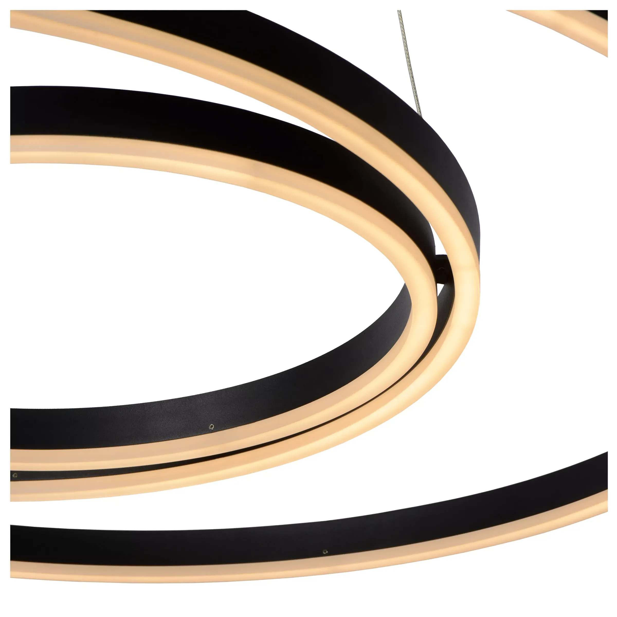 TRINITI - Hanglamp - Ø 80 cm - LED Dimb. - 3000K - Zwart*Lucide Sale