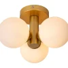 TRUDY - Plafonnière Badkamer - Ø 28 cm - 3xG9 - IP44 - Mat Goud / Messing*Lucide Sale